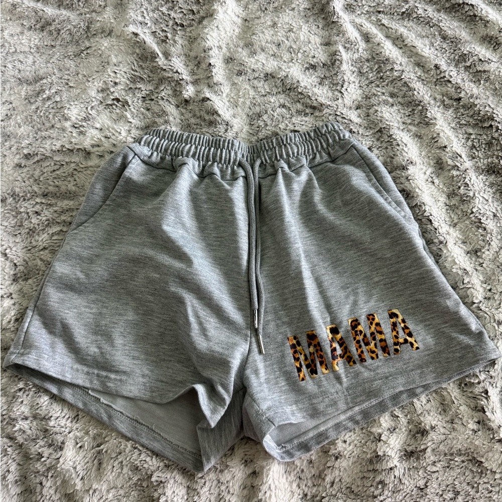 SHEIN Gray Athletic Shorts with Elastic Waistband